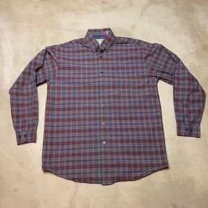 Wrangler 20X Long Sleeve Plaid Button Shirt Large
